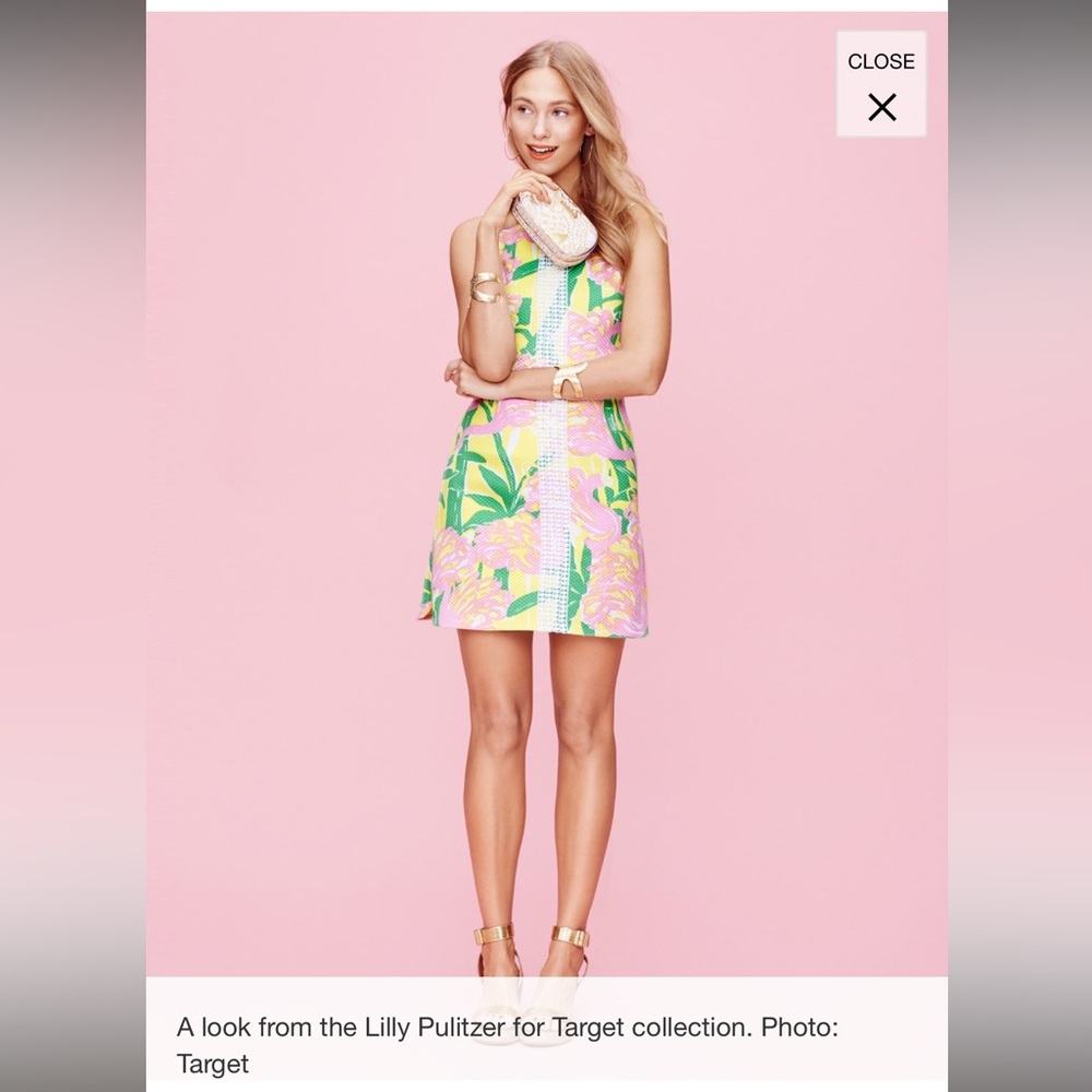 Lilly Pulitzer For Target Flamingo Fan Sleeveless Shift Dress 4